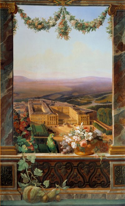 Vista del castillo de Compiegne Pintura de Simeon Fort (1793-1861) Museo del castillo de Fontainebleau del siglo XIX de Simeon Fort