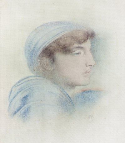 Estudio de figura en perfil de Simeon Solomon