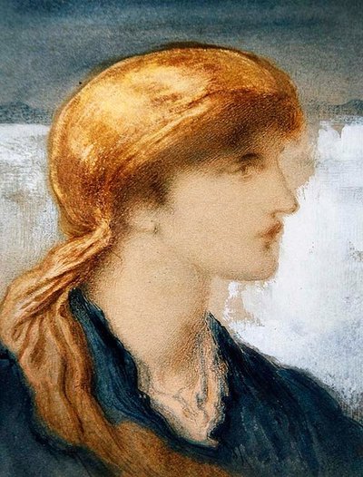 Cabeza de una niña de Simeon Solomon
