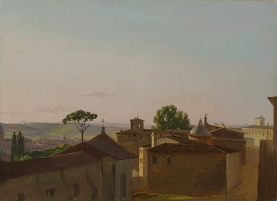 Vista en la colina Quirinal, Roma, 1800 de Simon Alexandre Clément Denis