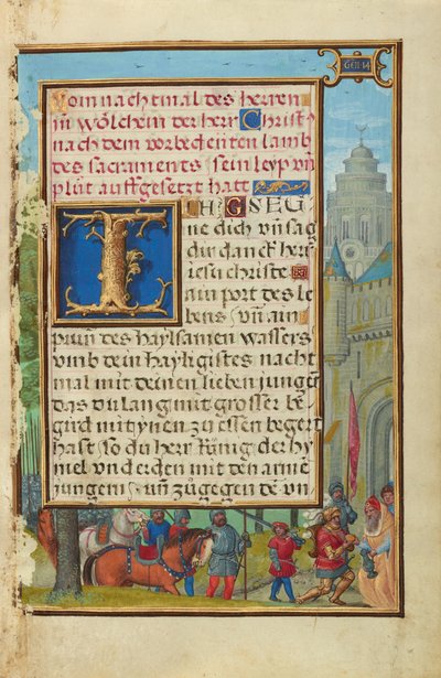 Grenze mit dem Treffen von Abraham und Melchisedek de Simon Bening