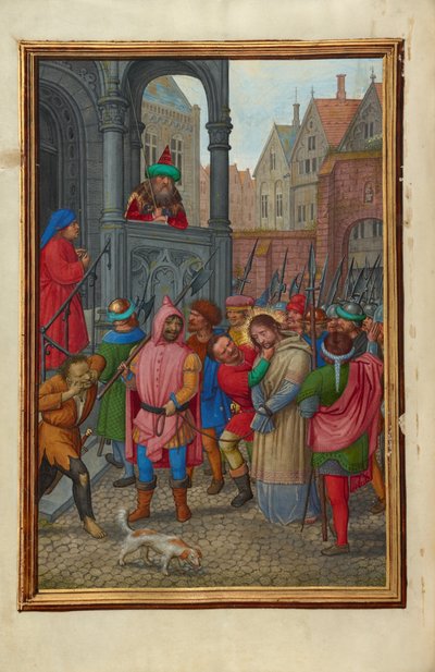 Cristo conducido de Herodes a Pilato de Simon Bening