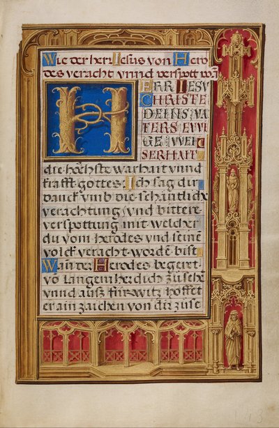 Página de texto decorada de Simon Bening