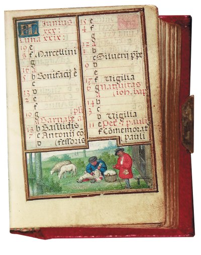 Folio de un libro de horas en miniatura, uso de Roma, Brujas, 1530-35 de Simon Bening