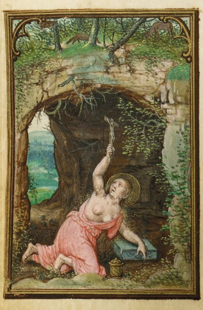 Folio de un libro de horas en miniatura, uso de Roma, Brujas, 1530-35 de Simon Bening