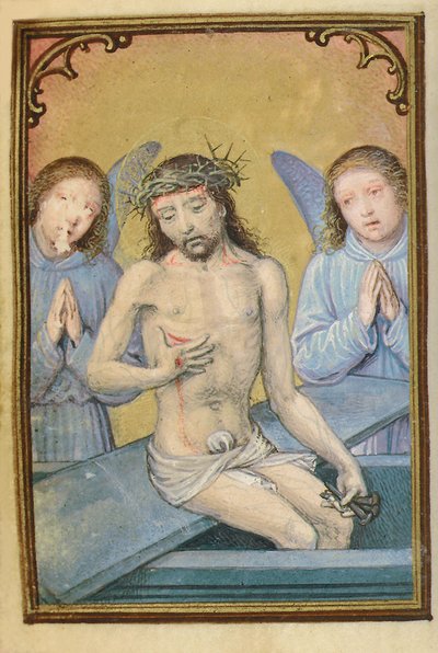 Folio de un libro de horas en miniatura, uso de Roma, Brujas, 1530-35 de Simon Bening