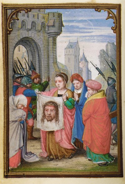 Folio de un libro de horas en miniatura, uso de Roma, Brujas, 1530-35 de Simon Bening
