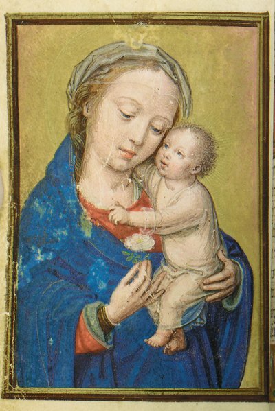 Folio de un libro de horas en miniatura, uso de Roma, Brujas, 1530-35 de Simon Bening
