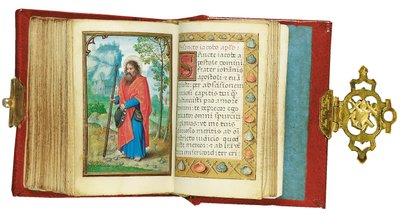 Folio de un libro de horas en miniatura, uso de Roma, Brujas, 1530-35 de Simon Bening