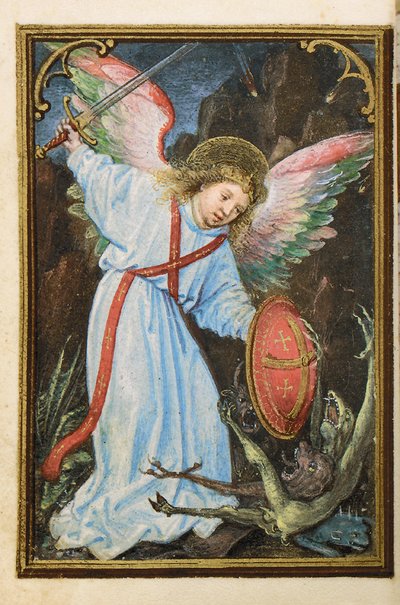 Folio de un libro de horas en miniatura, uso de Roma, Brujas, 1530-35 de Simon Bening