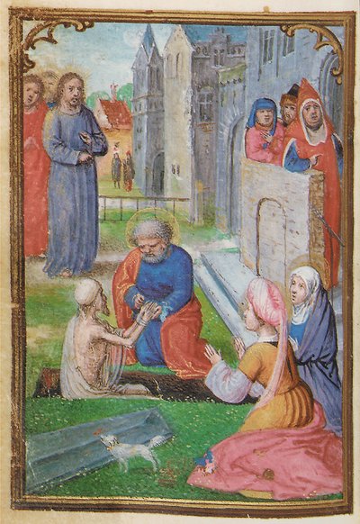 Folio de un libro de horas en miniatura, uso de Roma, Brujas, 1530-35 de Simon Bening