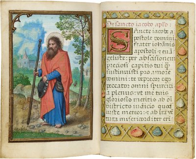 Folio de un libro de horas en miniatura, uso de Roma, Brujas, 1530-35 de Simon Bening
