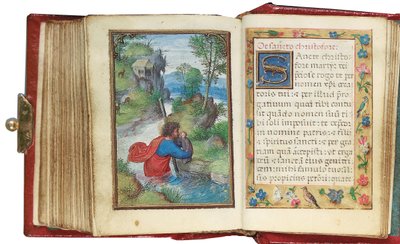 Folio de un Libro de Horas en miniatura, uso de Roma, Brujas, 1530-35 de Simon Bening