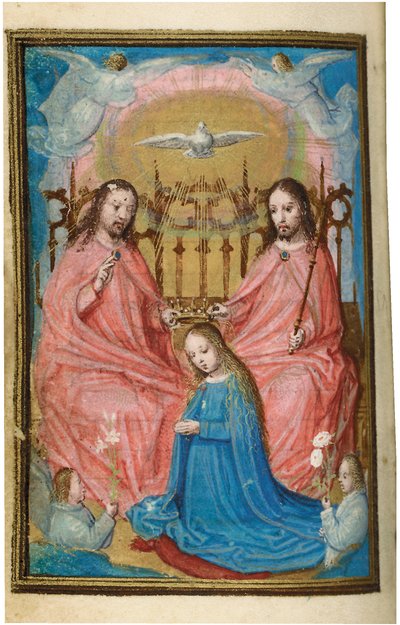 Folio de un libro de horas en miniatura, uso de Roma, Brujas, 1530-35 de Simon Bening