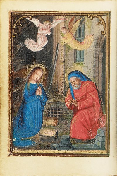 Folio de un libro de horas en miniatura, uso de Roma, Brujas, 1530-35 de Simon Bening