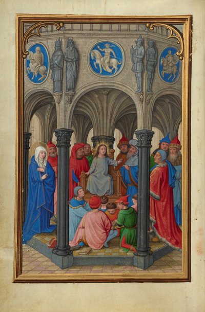 Jesús entre los médicos de Simon Bening