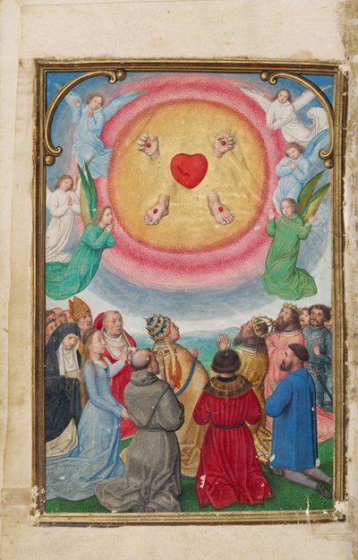 La adoración de las cinco llagas de Simon Bening