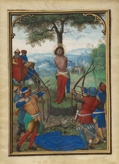 Dos hojas de las horas Múnich-Montserrat de Simon Bening