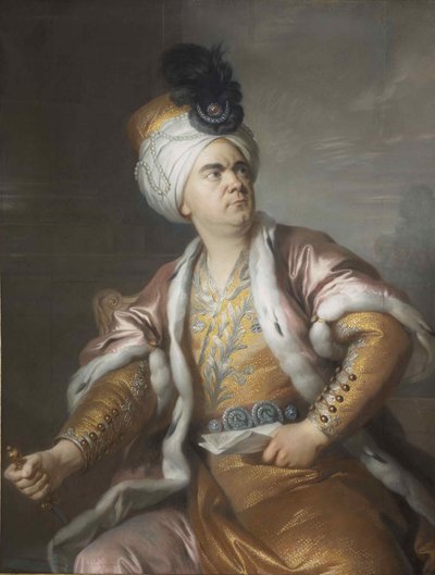 El actor Lekain 1729-1778 como Orosmane en la tragedia Zaïre de Voltaire, 1767 de Simon Bernard Lenoir