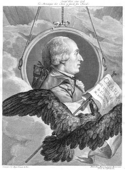 Jacques Alexandre Cesar Charles, físico francés, c1783 de Simon Charles Miger