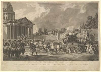 Traslado de Voltaire al Panteón Francés de Simon Charles Miger