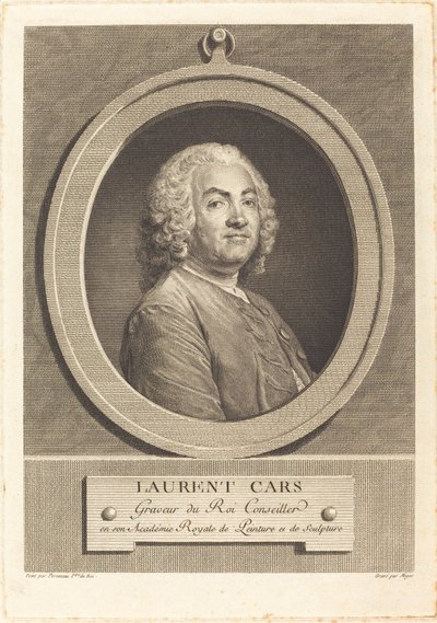 Laurent Cars de Simon Charles Miger after Jean Baptiste Perronneau