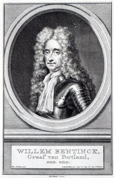 William Bentinck, 1er Conde de Portland, grabado por Jacobus Houbraken después de un original de Robert Williams de Simon Du Bois