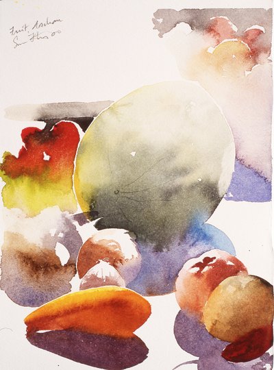 Fruta, Aschau, 2000 (acuarela) de Simon Fletcher