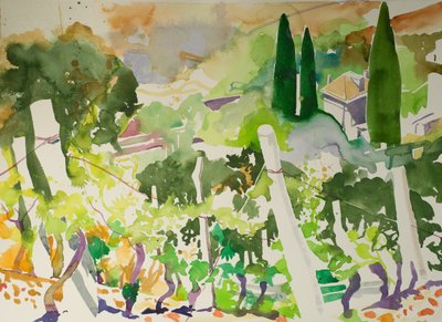 La Billiere (acuarela sobre papel) de Simon Fletcher