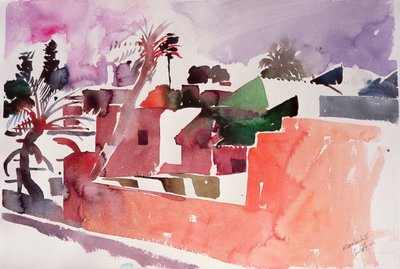Marrakech 1 (acuarela sobre papel) de Simon Fletcher