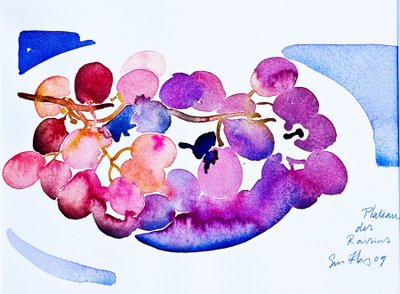 Plateau des Raisins (acuarela sobre papel) de Simon Fletcher