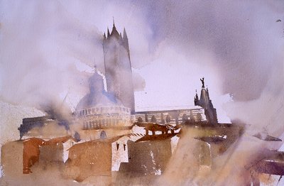 Catedral de Siena, 2002 (acuarela) de Simon Fletcher