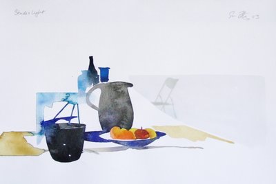 Luz de estudio (acuarela sobre papel) de Simon Fletcher