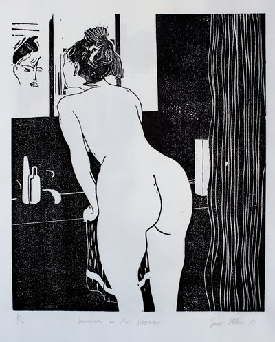 Mujer en el espejo de Simon Fletcher