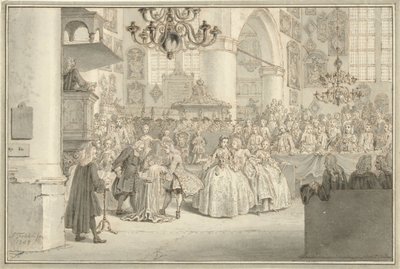 Bautizo del Príncipe Guillermo V, 1748 de Simon Fokke