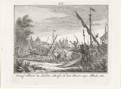 La muerte de Floris III de Holanda en Antioquía, 1784 de Simon Fokke
