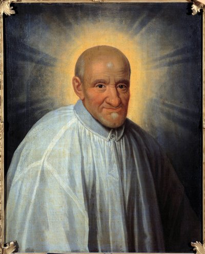 Retrato de San Vicente de Paúl (1576-1660), Chamonier de las Galerías y Fundador de las Congregaciones de las Hijas de la Caridad de Simon Francois