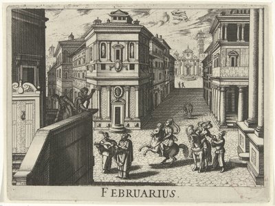 Febrero Febrero (título sobre objeto) Doce meses (título de la serie) de Simon Frisius
