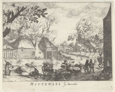 Vista de Houtewael, cerca de Ámsterdam de Simon Frisius