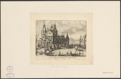 Vista de la Primera Puerta de Regulier en Ámsterdam de Simon Frisius