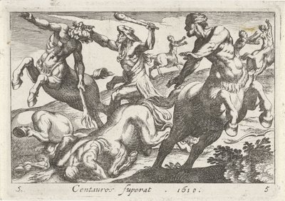 Hércules luchando contra los centauros de Simon Frisius