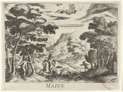 Mayo Maius (título sobre el objeto) Doce meses (título de la serie) de Simon Frisius