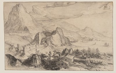 Paisaje montañoso de Simon Frisius