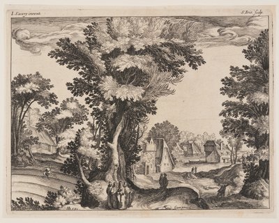 Parábola del sembrador, de Paisajes con escenas de la vida de Cristo de Simon Frisius