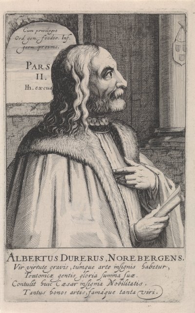 Retrato de Alberto Durero de Simon Frisius