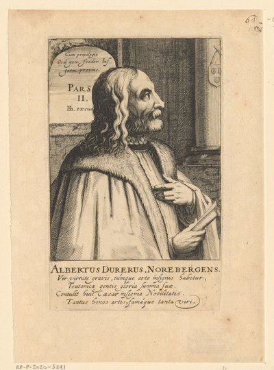 Retrato de Alberto Durero de Simon Frisius