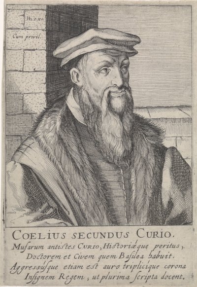 Retrato de Celio Segundo Curio de Simon Frisius