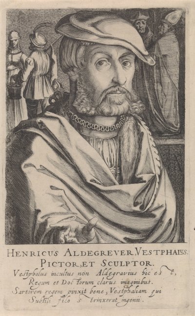 Retrato de Heinrich Aldegrever de Simon Frisius
