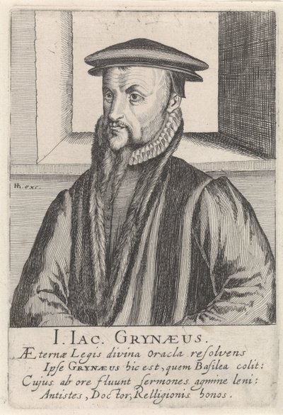 Retrato de Johann-Jacob Grynaeus de Simon Frisius