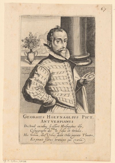 Retrato de Joris Hoefnagel de Simon Frisius